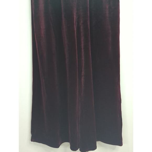 Greylin Anthropologie Luna Velvet Wide Leg Jumpsuit Red Holiday Women's Small - Picture 5 of 15